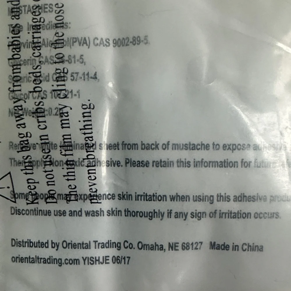 Oriental Trading Black Mustache Set-36 - Picture 5 of 8